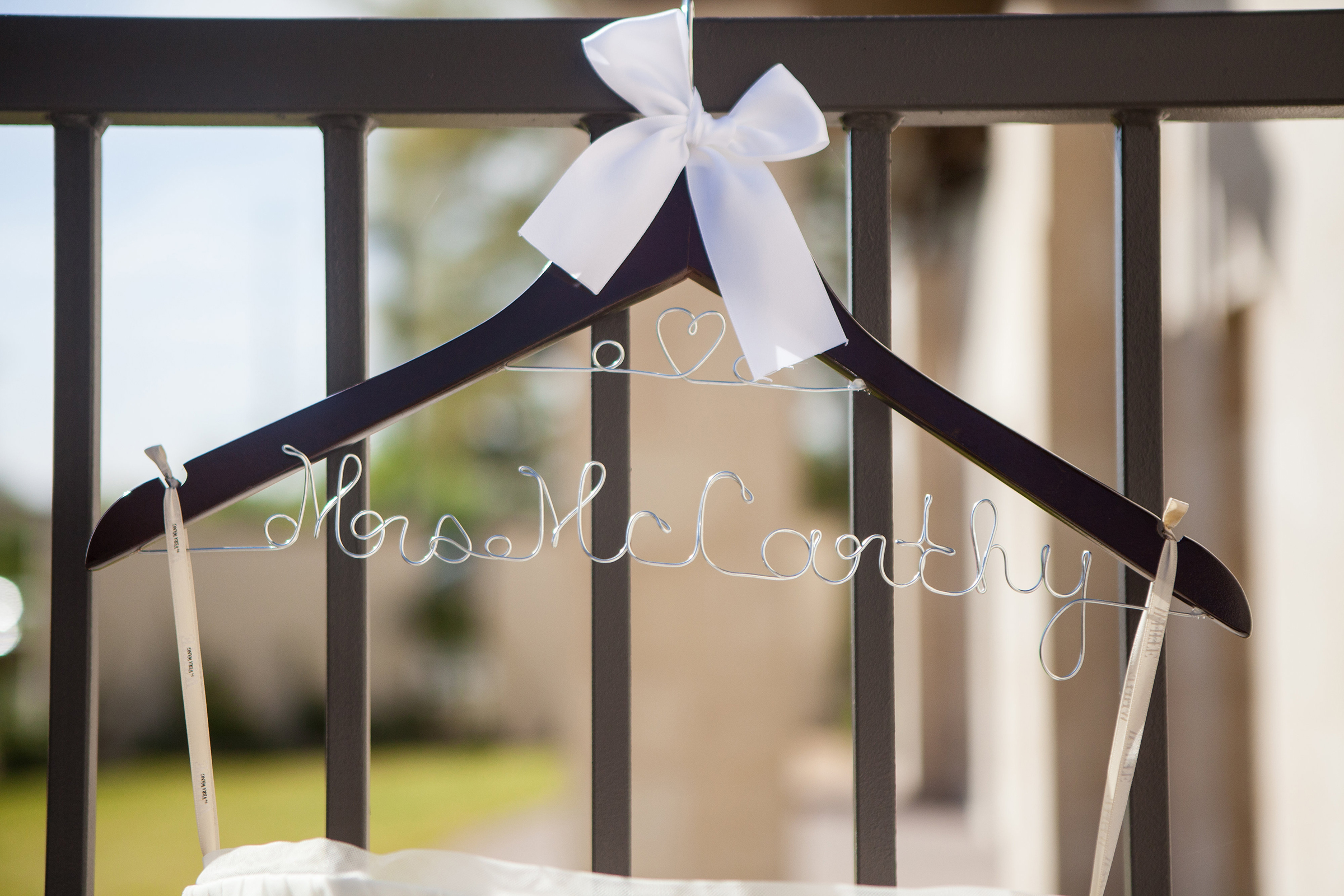 custom name wedding dress hanger