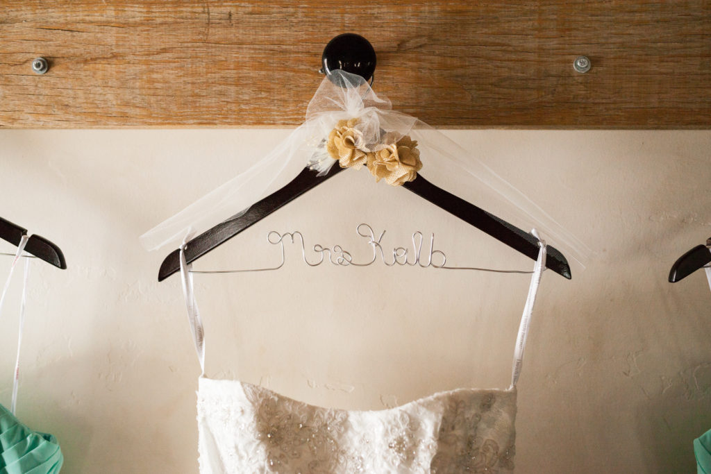 wire name wedding dress hanger