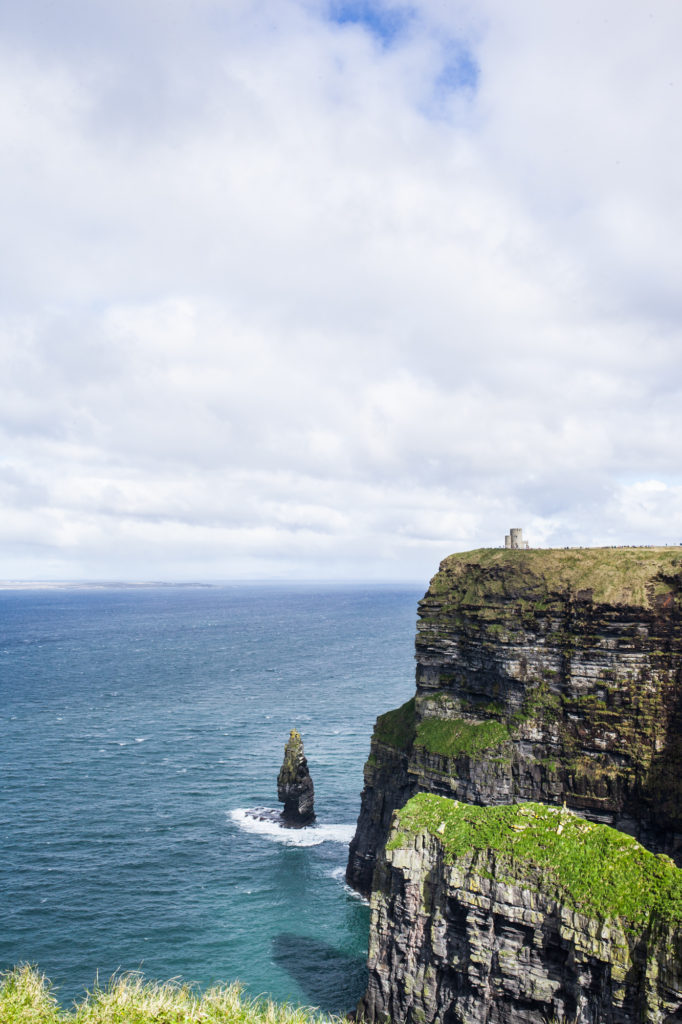 the cliffs of moher in ireland with o'brien's tower
