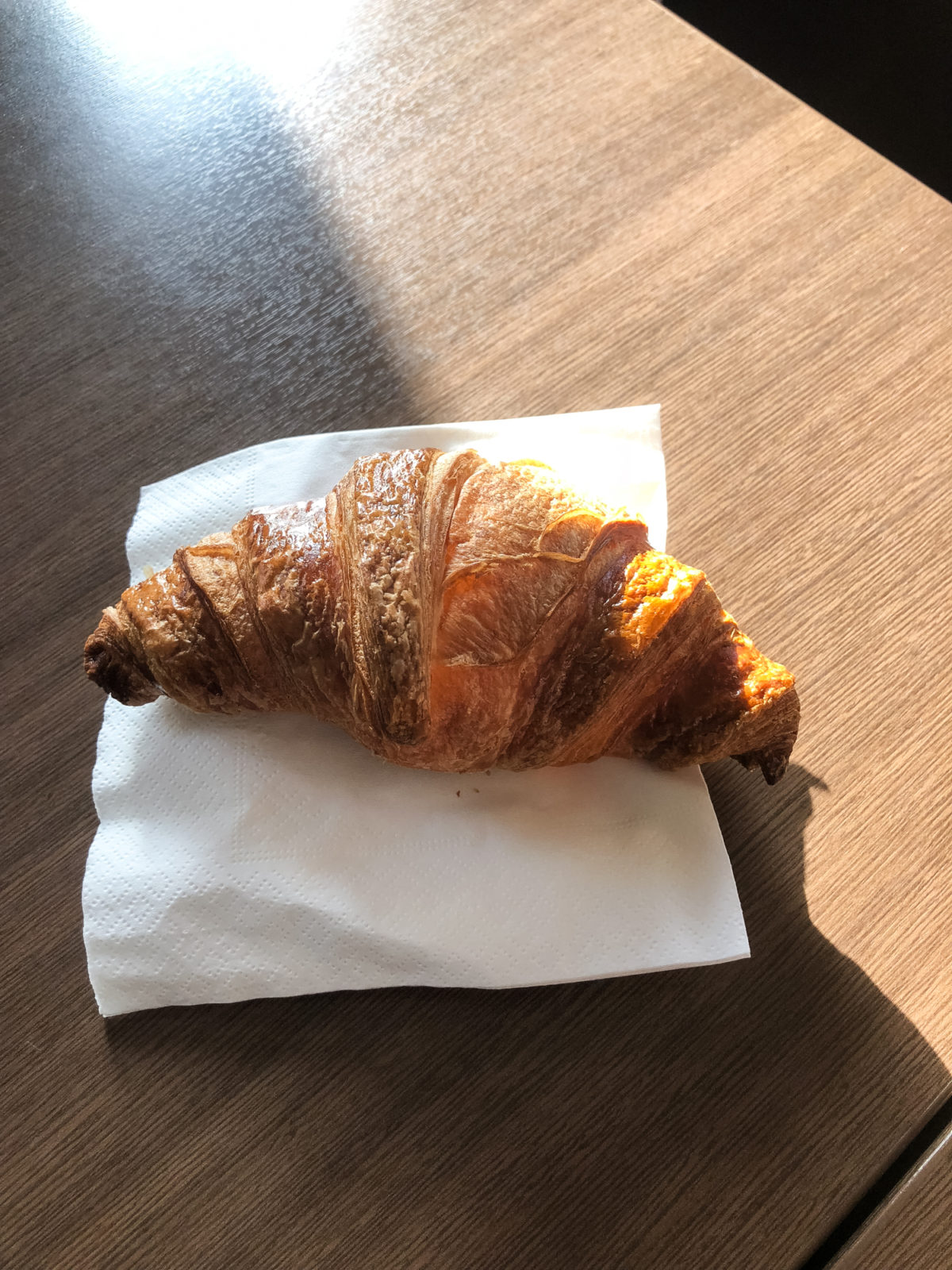French Croissant at cafe near Palace of Versailles