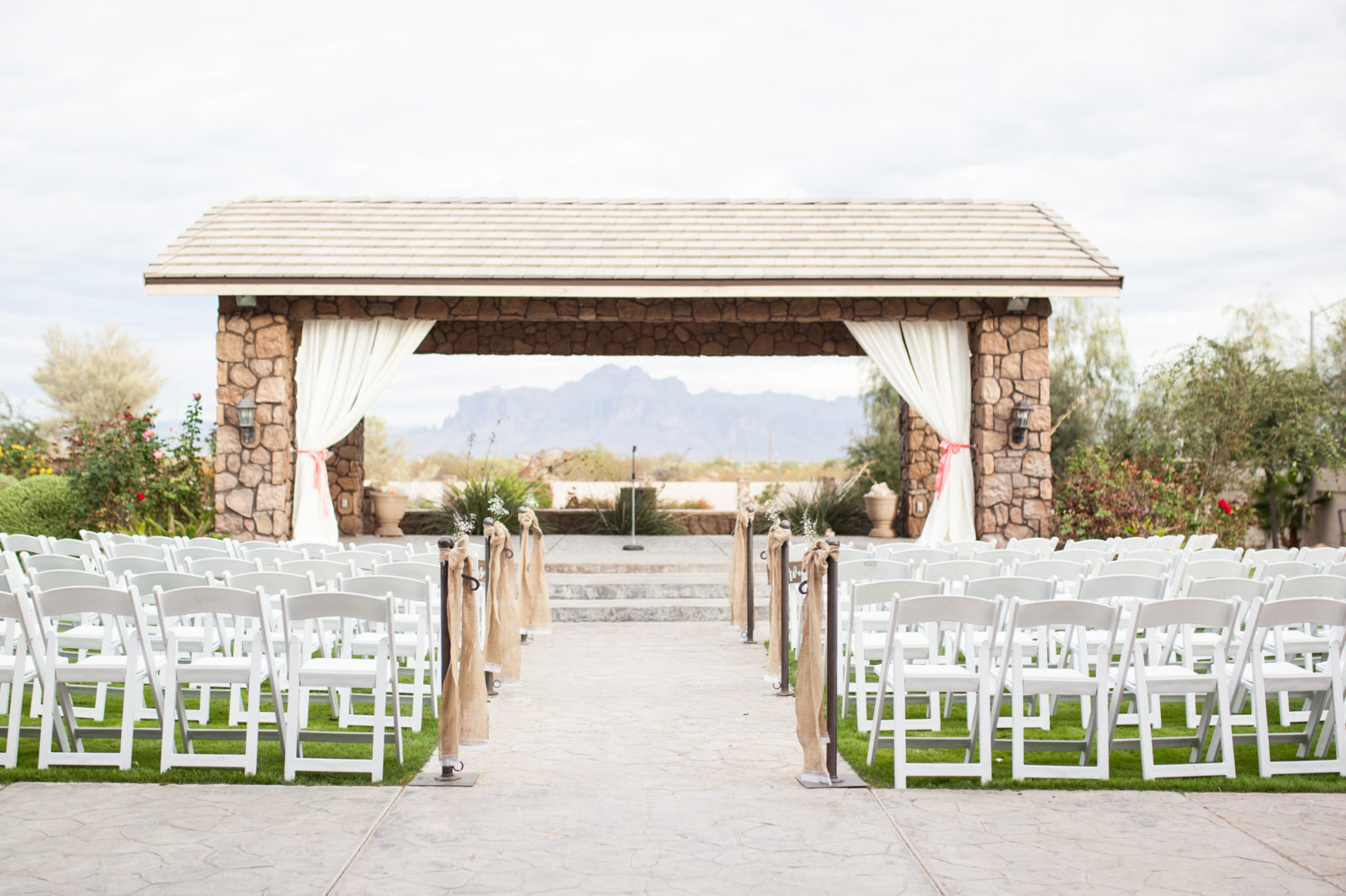 ceremony location outside of the Superstition Manor venue