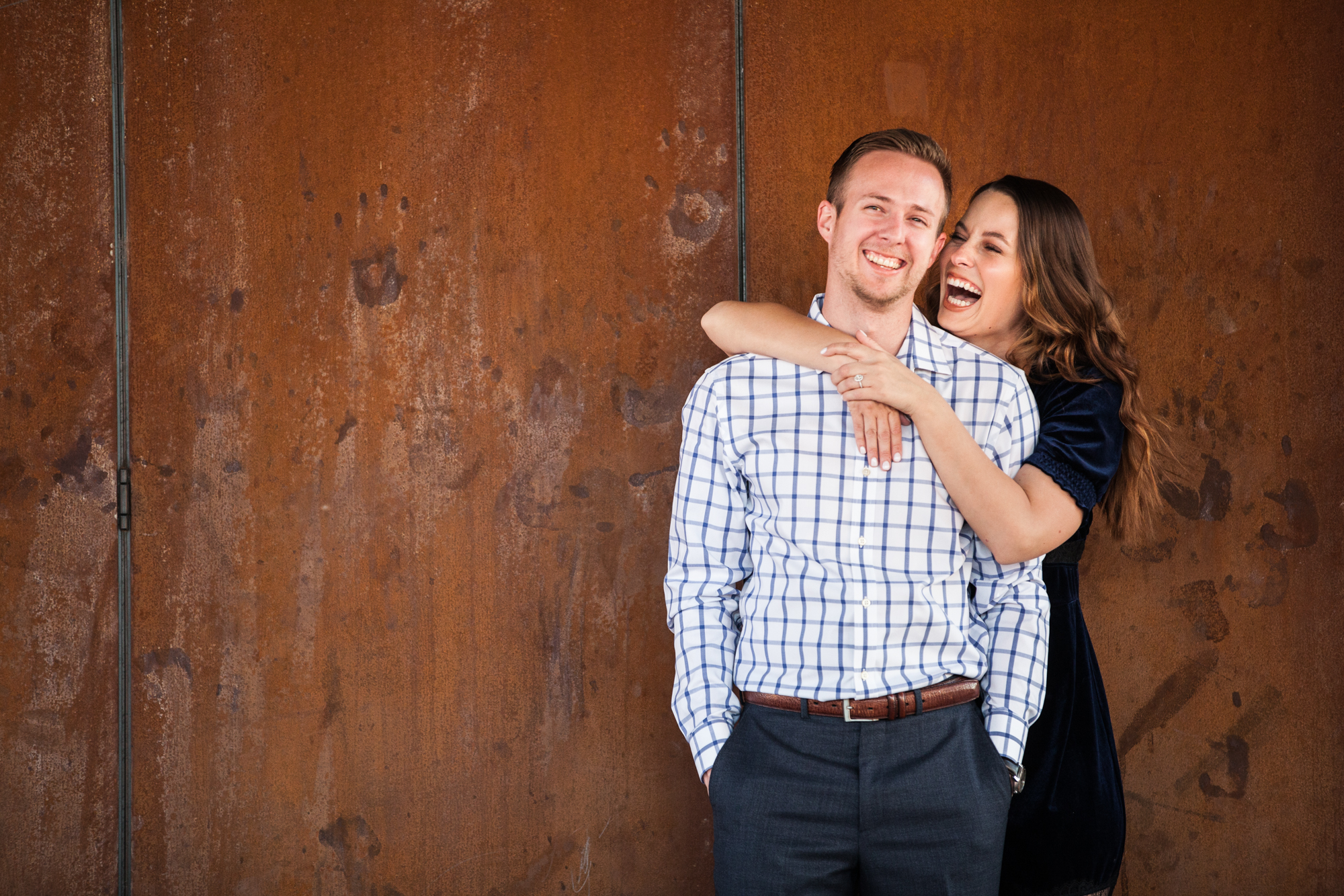 laughing industrial engagement photos