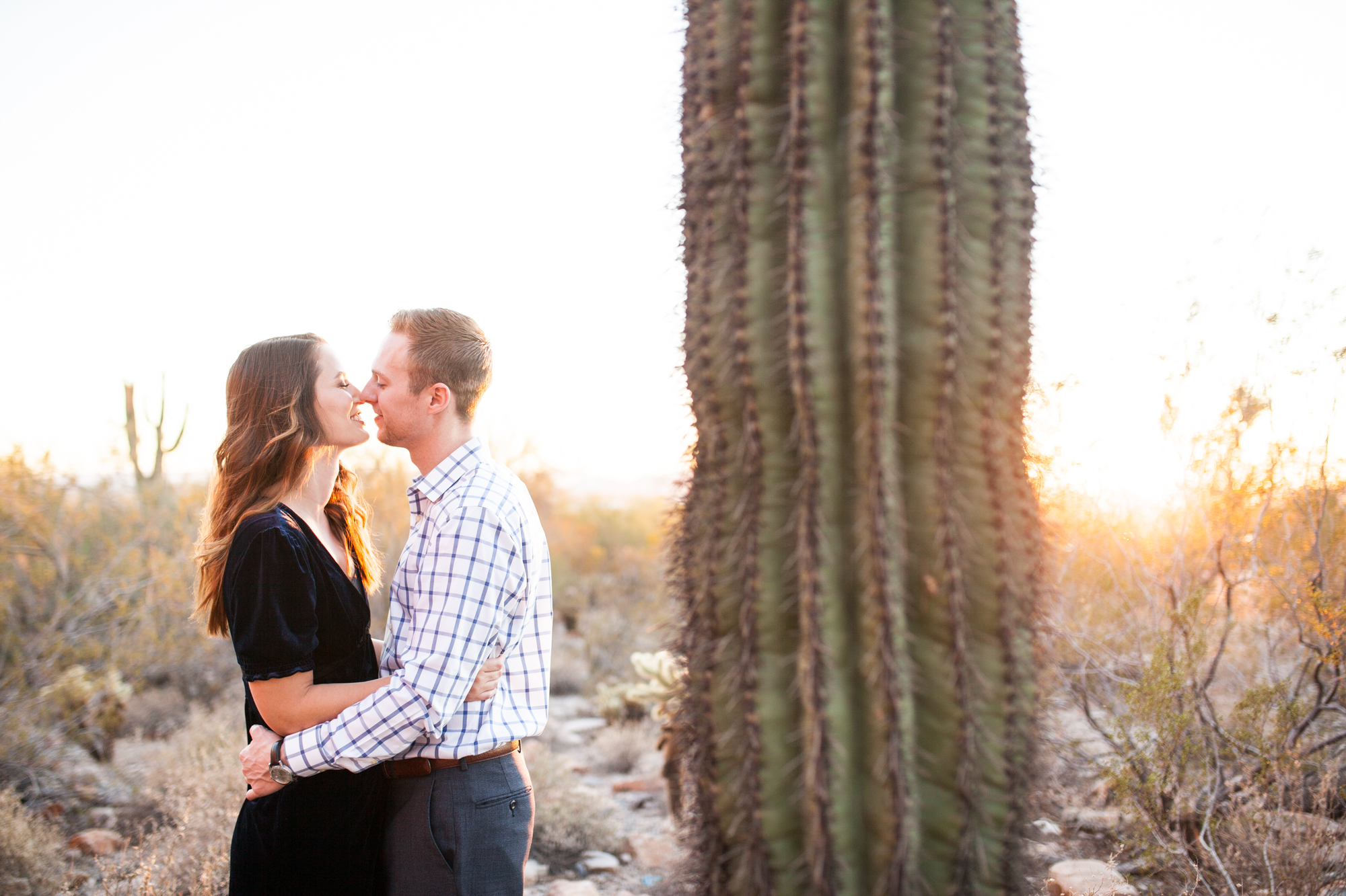 Golden Hour Arizona Desert Engagement Photos - Brooke & Doug Photography