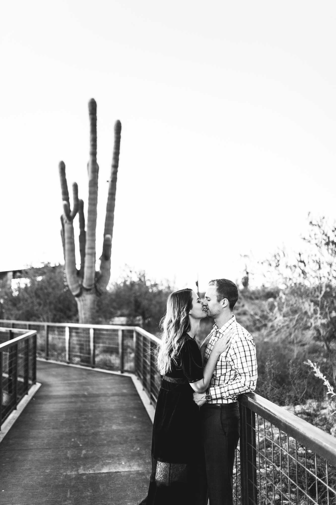 saguaro engagement picture