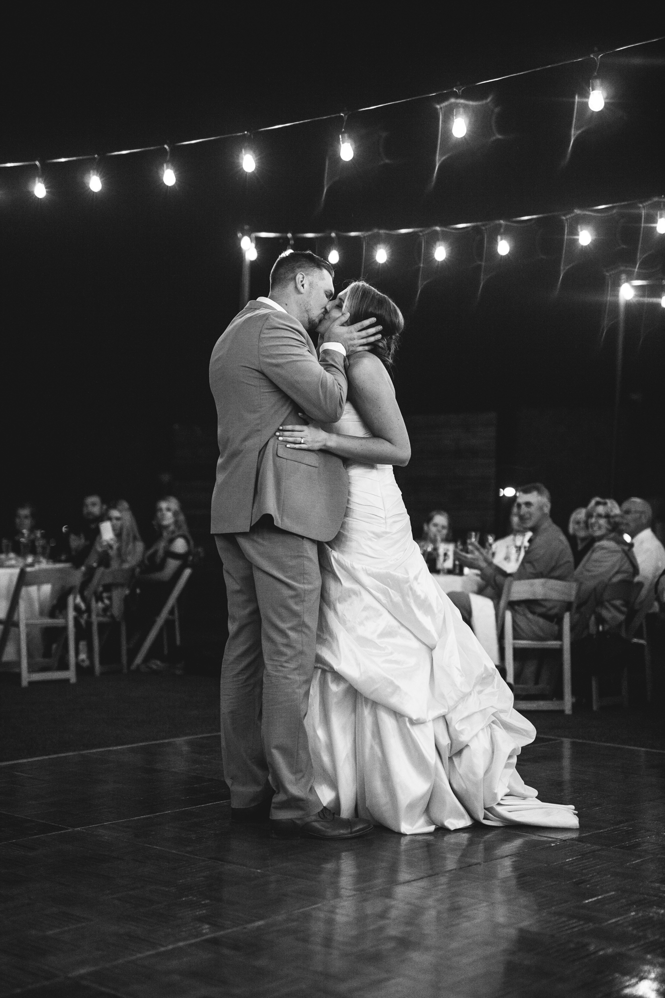 bride and groom dancing to their first dance