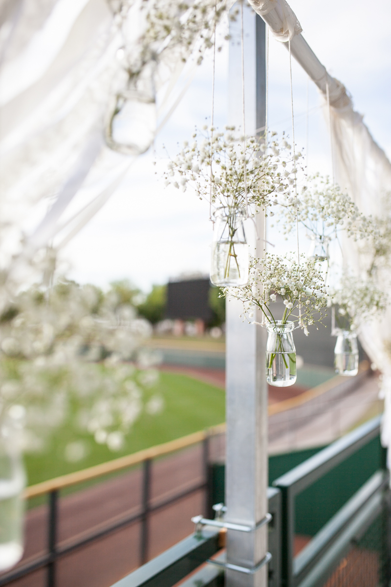 baseball stadium wedding day