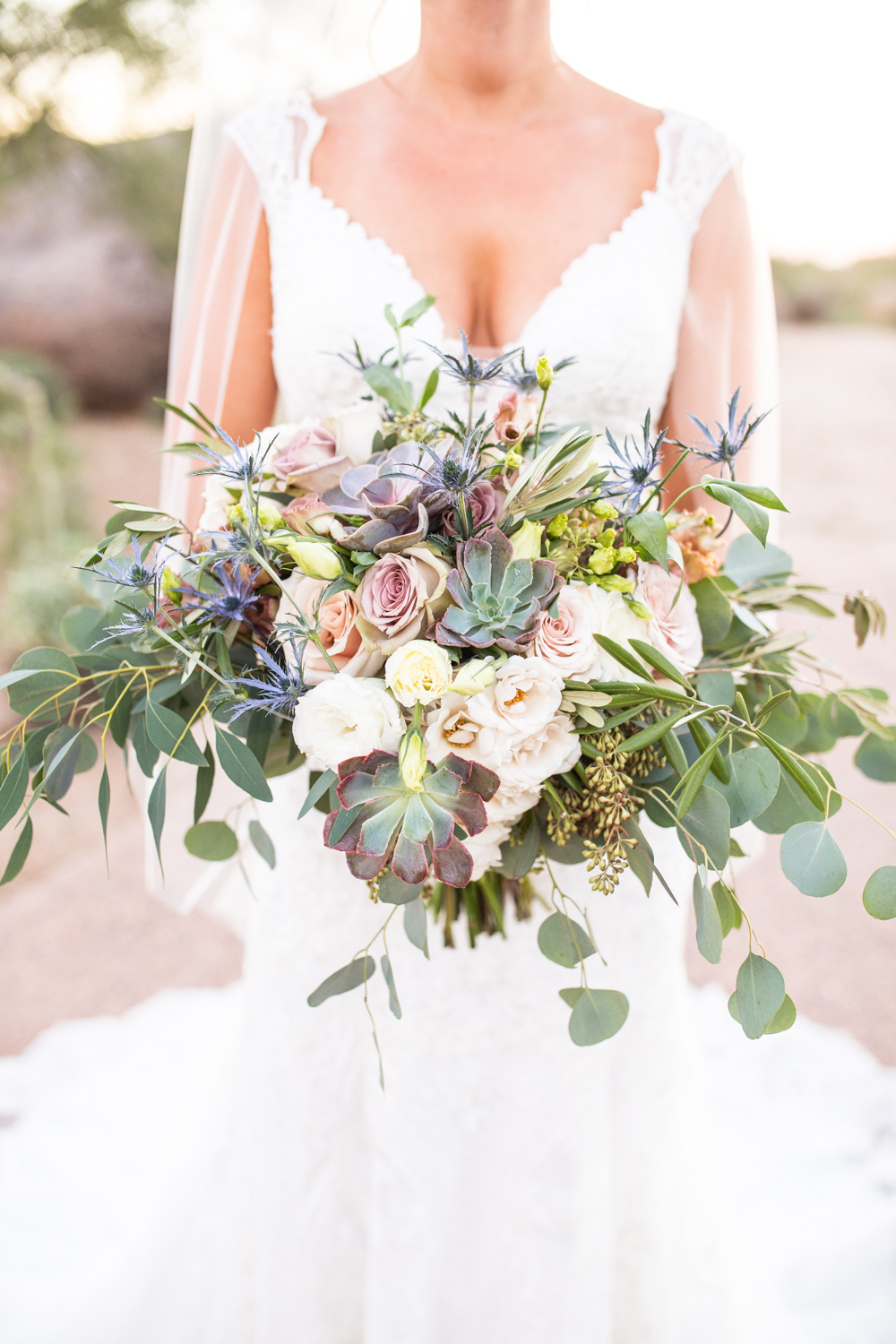 desert succulent bridal bouquet