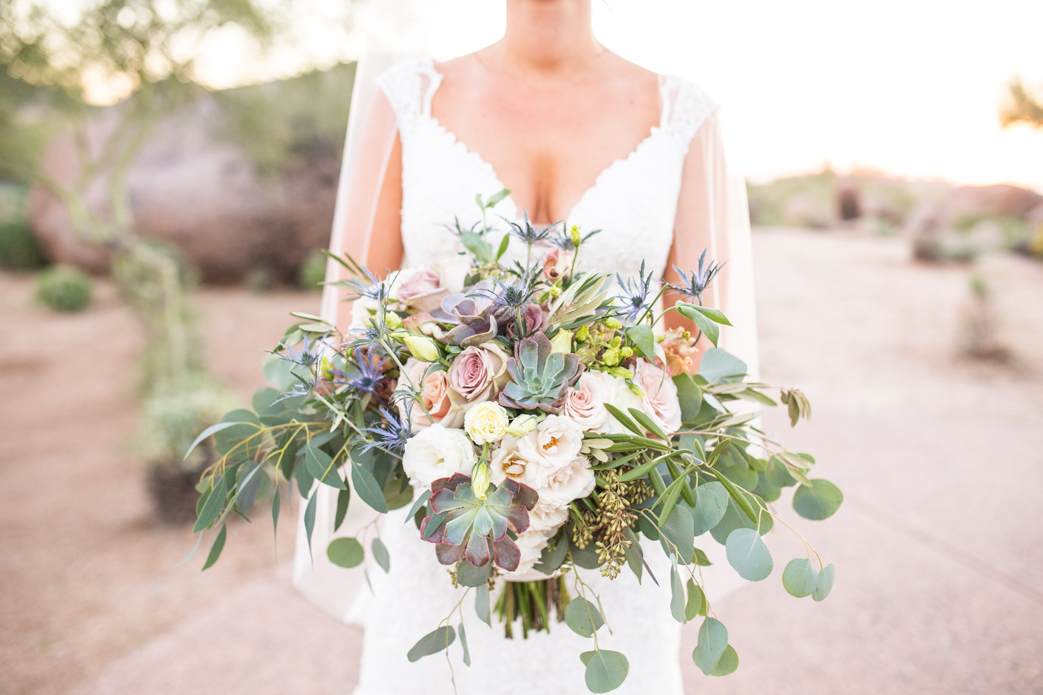 desert succulent bridal bouquet