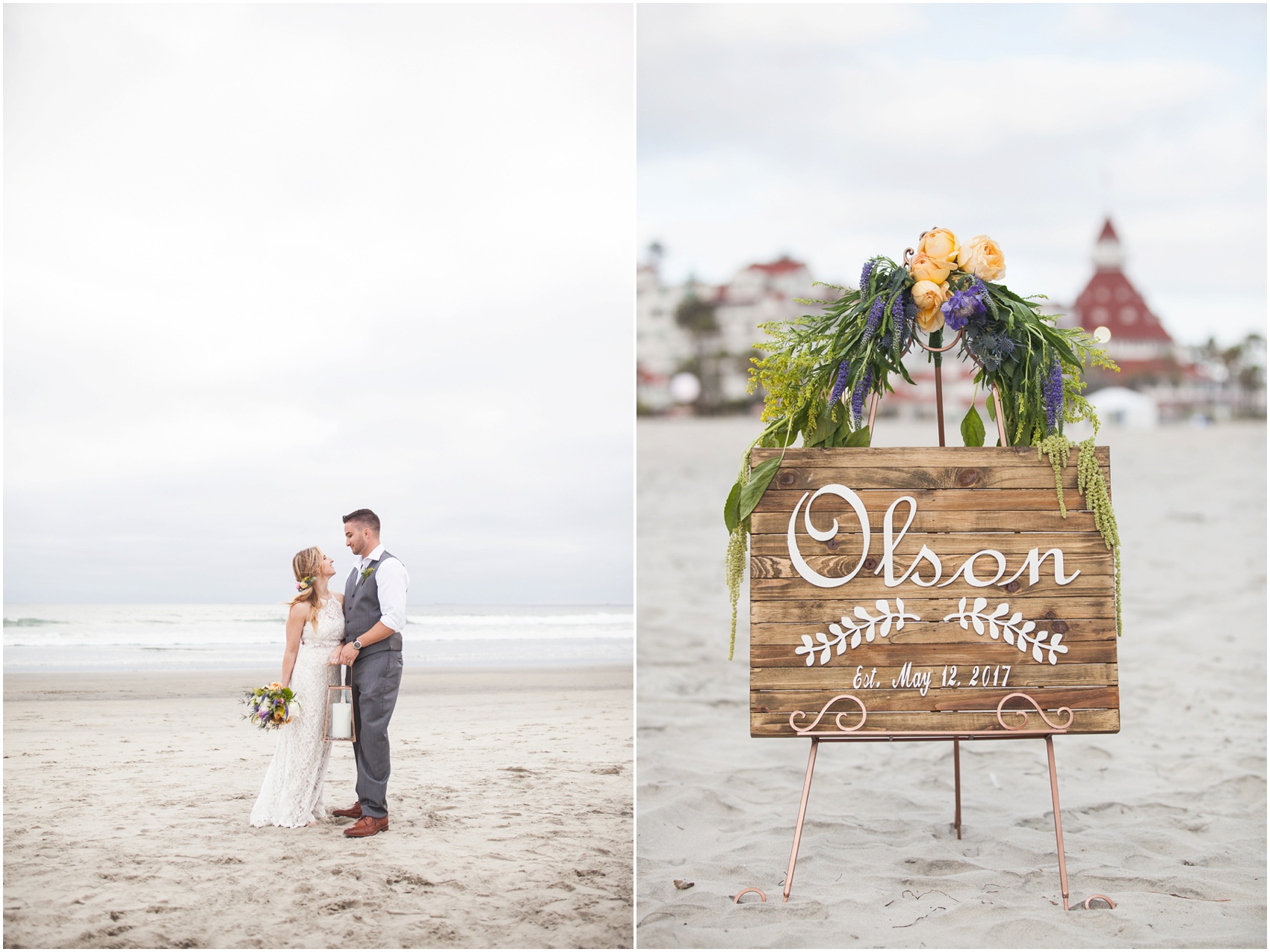 Hotel Del Coronado Island Boho Beach Wedding | Brooke & Doug Photography