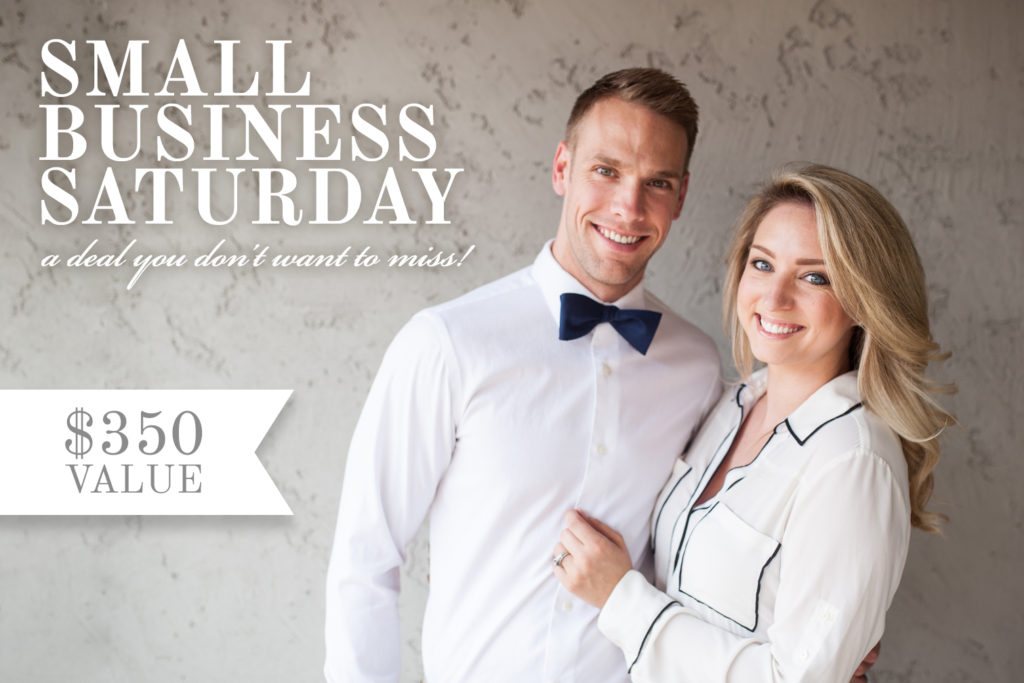 small business saturday wedding photography deal