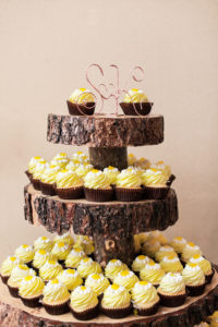 yellow cupcakes for wedding dessert