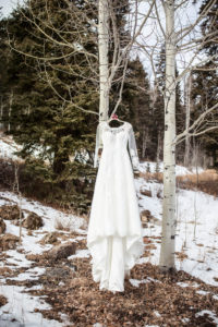Durango, Colorado Winter Wedding, lace wedding dress ideas