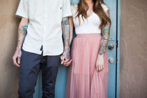 tattoo couple engagement photography