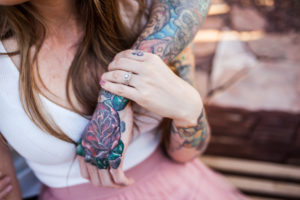 tattoo couple engagement photography