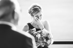 crying bridesmaid at wedding