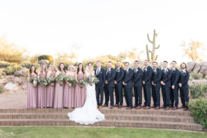 troon north wedding party photo