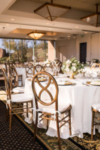 troon north wedding reception decor infinity chairs